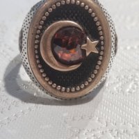 Турски сребърен пръстен 925 проба , снимка 2 - Пръстени - 44202531