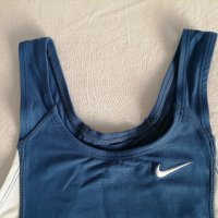 Nike FIT DRY оригинално дамско спортно бюстие в син и бял цвят р-р L, снимка 2 - Корсети, бюстиета, топове - 42176455