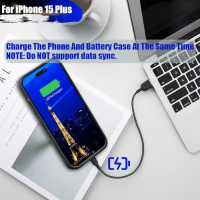 Нов Защитен Калъф с Батерия за iPhone 15 Plus, 6000mAh, Стилен Дизайн, снимка 6 - Калъфи, кейсове - 44527535
