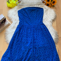 Турско синя рокля, снимка 1 - Рокли - 36477963