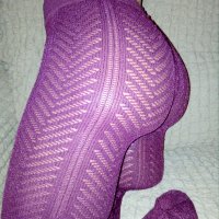 Нов чорапогащник -фигурален в наситен лилав цвят с % ,памук, снимка 1 - Други - 35850451
