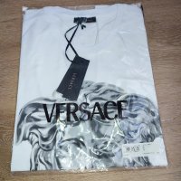 Тениска Versace Medusa бяло със сребристо, снимка 4 - Тениски - 41659976