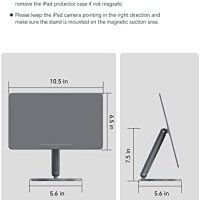 Нова Въртяща се магнитна стойка за iPad алуминиев държач таблет Apple, снимка 4 - Друга електроника - 40708892