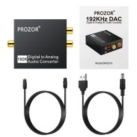 DAC ﻿оптичен цифров към аналогов конвертор + оптичен кабел + Гаранция, снимка 5 - Аудиосистеми - 41002795