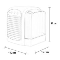 Мини въздушен охладител Air Conditioner WT-F10 3 скорости вентилатор с вода LED светлини преносим ох, снимка 8 - Вентилатори - 41942378