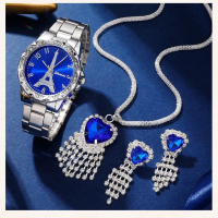 Комплект Дамски моден кварцов часовник Айфеловата кула + бижута, снимка 1 - Дамски - 44589282