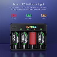 Ново Зарядно OOHHEE 4xC Батерии LED Индикатор Бързо Зареждане, снимка 3 - Друга електроника - 44256205