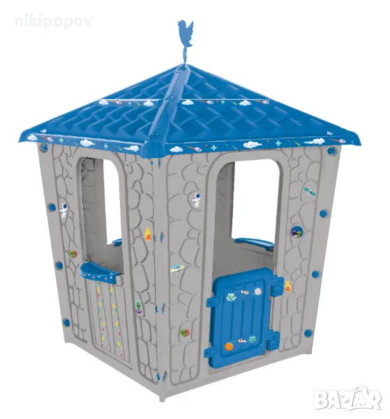 PILSAN Каменна къща сив/син ДЕТСКА, снимка 1