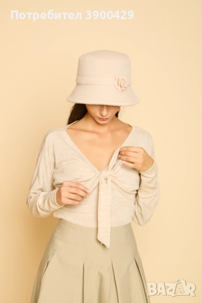 Дамска Блуза Paola - Бежова, снимка 1