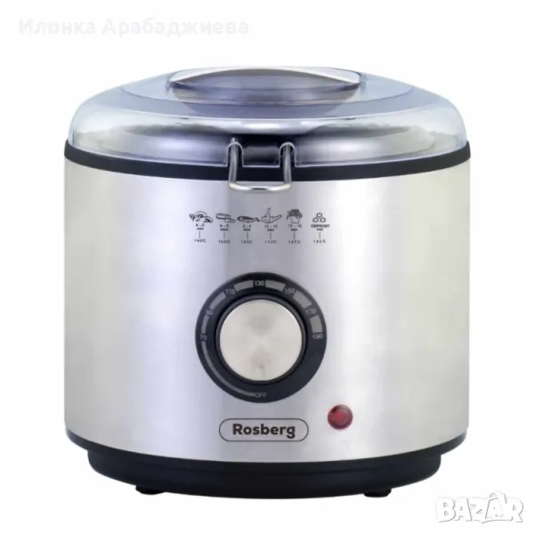 Фритюрник Rosberg R51980U, 950W, 1л., фиксиран съд, S/S, снимка 1