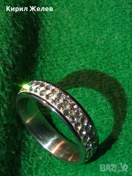 АРТ-ХАЛКА КРАСИВ ПРЪСТЕН БЛАГОРОДНА СТОМАНА с ЦИРКОН 9084, снимка 1