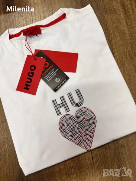 Уникална тениска Hugo Boss с камъни 2ХЛ, снимка 1