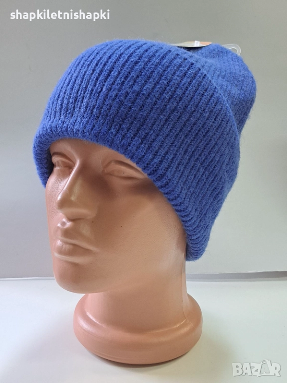 337 Дамска плетена шапка,ангора-бутикова, снимка 1