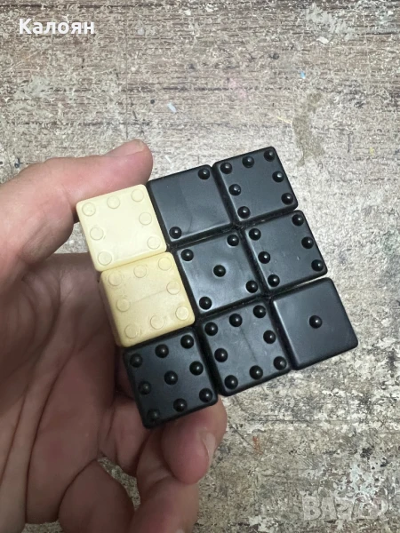 Рубик кубче тип зарчета в черно и бяло, снимка 1