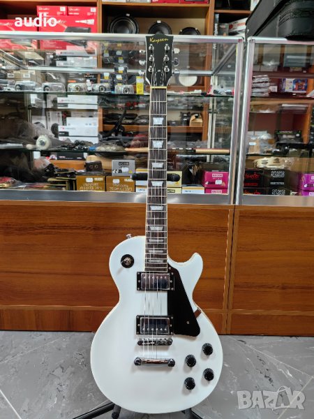 Електрическа китара цвят бял, снимка 1