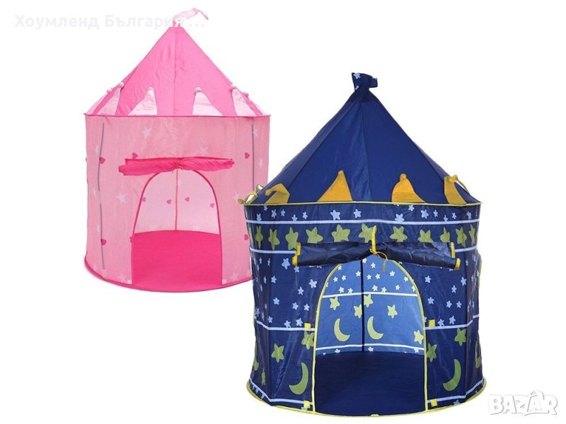 Голяма детска палатка замък в два цвята 135 х 105 см, снимка 1