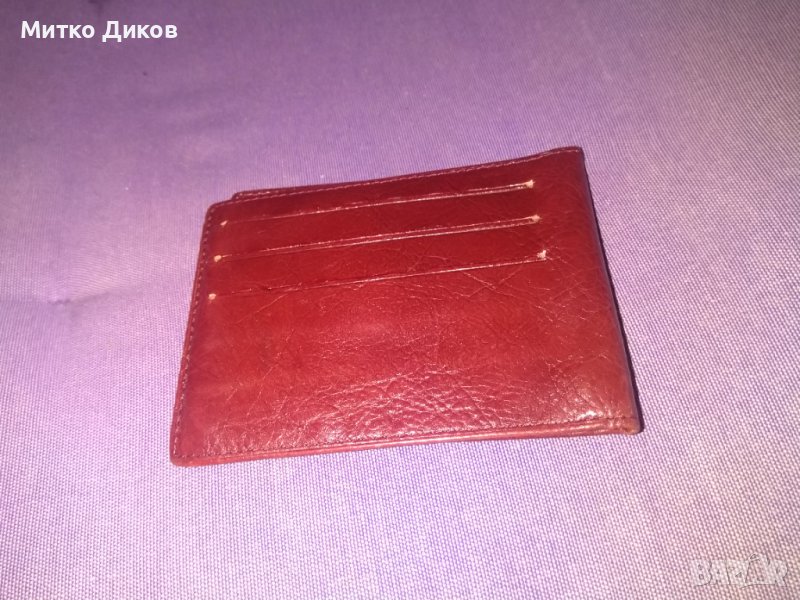 Калъвче марково на Арт за карти документи естествена кожа 108х81мм, снимка 1