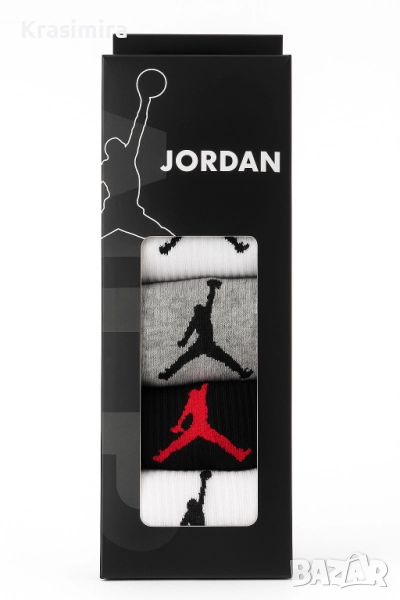 Чорапи jordan - 5 чифта черен, сив, бял, снимка 1