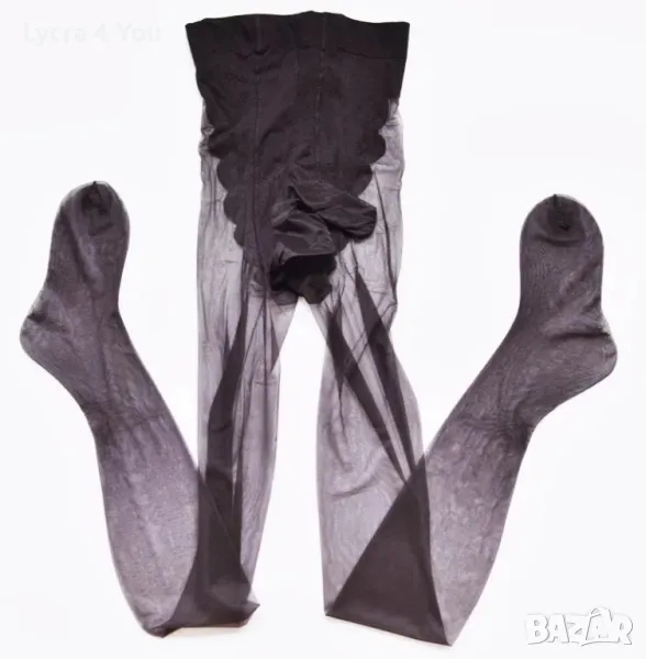 M/L мъжки прозрачен чорапогащник с хобот, снимка 1