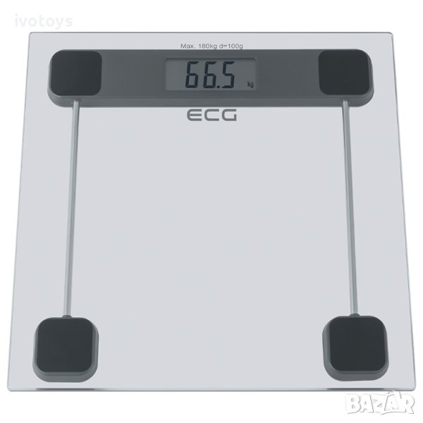 Електронна везна ECG OV 137 Glass, 180кг, Сив, снимка 1