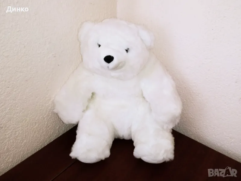 Бяла плюшена мечка, полярна мечка, плюшено мече, снимка 1