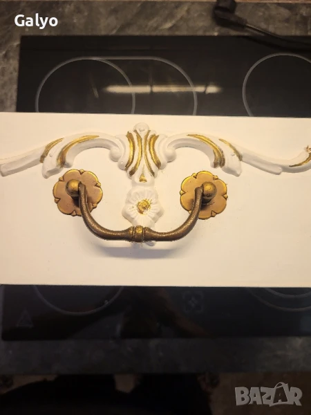 3 броя красиви месингови дръжки за мебели, снимка 1