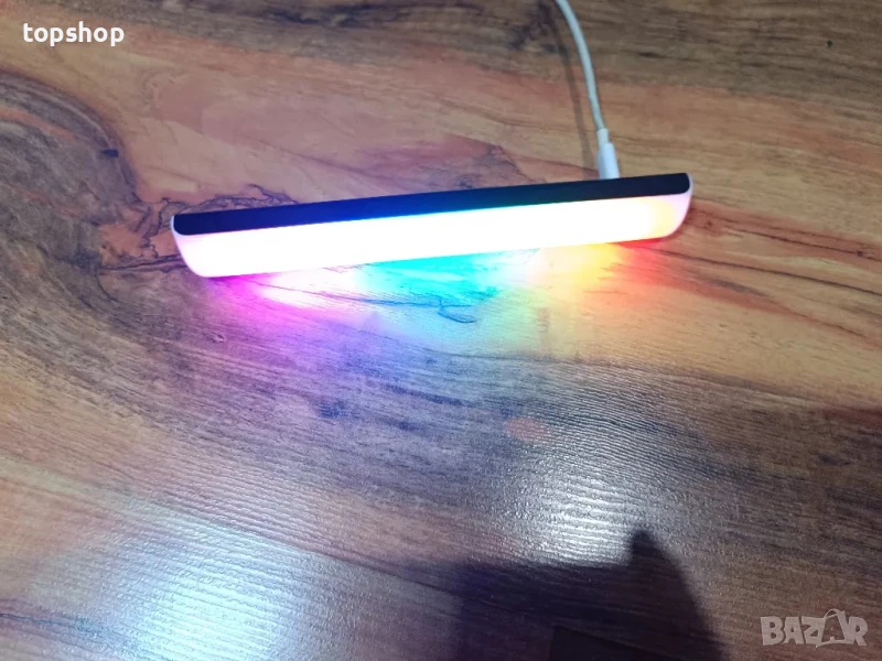Лед лампа с RGB осветеност реагираща на звук или докосване, 21 сантиметра,  USB type C накрайник, снимка 1
