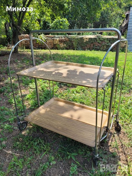 Сгъваема количка от СОЦ- а ,маса винтидж мебел, снимка 1