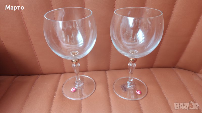 Две кристални чаши Бохемия, комплект в кутия подаръчна , снимка 1