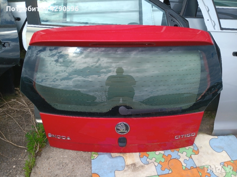 Заден капак / врата / багажник / стъкло Skoda Citigo / Шкода Ситиго , снимка 1
