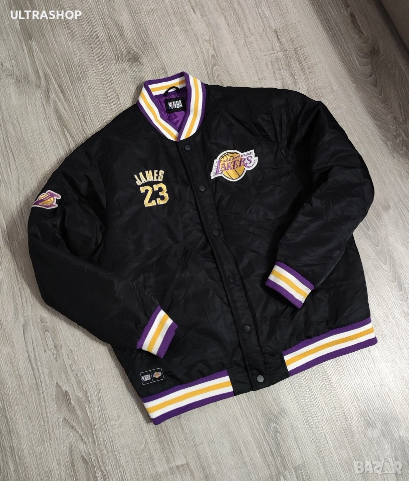 Оригинално мъжко бомбър яке Primark x LA Lakers NBA x LeBron James XL, снимка 1