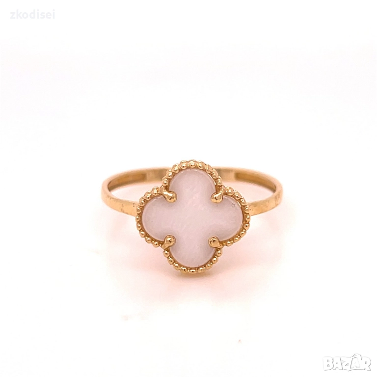 Златен дамски пръстен Van Cleef 2,02гр. размер:58 14кр. проба:585 модел:5030-1, снимка 1