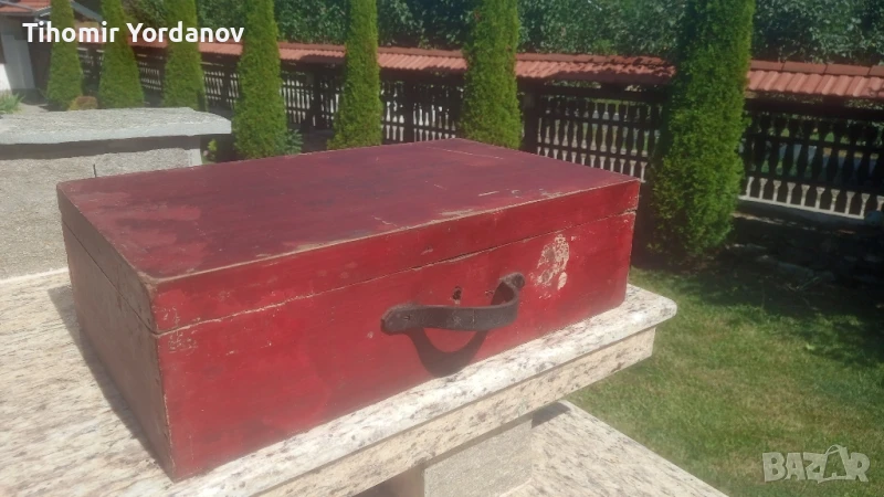 Стар дървен куфар., снимка 1
