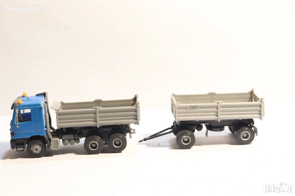 KIBRI H0 1/87 MERCEDES ACTROS САМОСВАЛ ГОНДОЛА КАМИОН МОДЕЛ, снимка 1