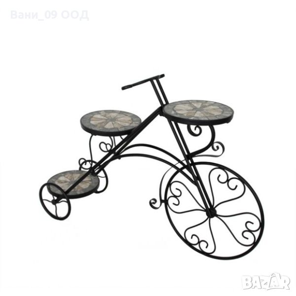 Уникален! Голям цветарник "Велосипед", снимка 1