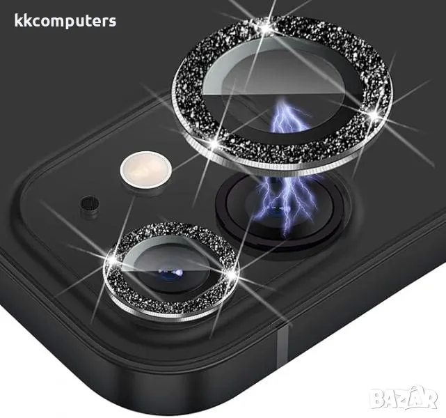 Camera Lens Shine за iPhone 13 / 13 Mini / Тъмносив / Баркод : 2403731, снимка 1