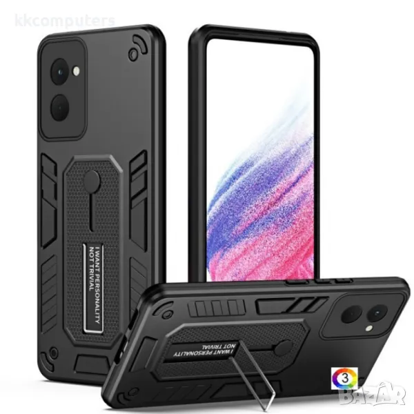 Motorola Moto G Power (2024) Variety Brave Armor Finger Loop Holder Удароустойчив Калъф и Протектор, снимка 1