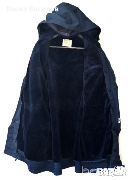 KLU Seyntex мъжко ватирано яке палто с подвижна подплата и качулка тъмно синьо, снимка 1