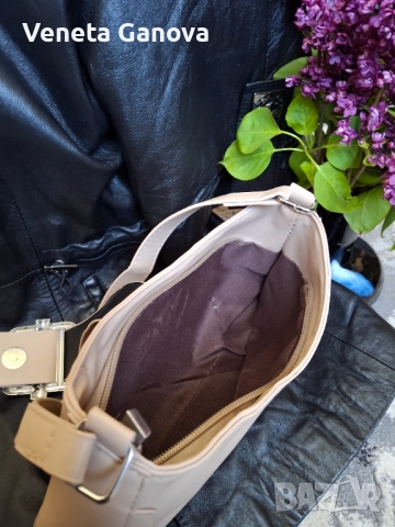 Кокетна чантичка в в цвят екрю или капучино, снимка 5 - Чанти - 51434724