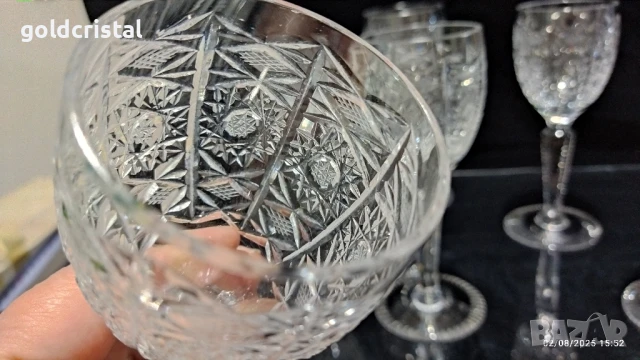 кристални чаши , снимка 10 - Антикварни и старинни предмети - 51247932