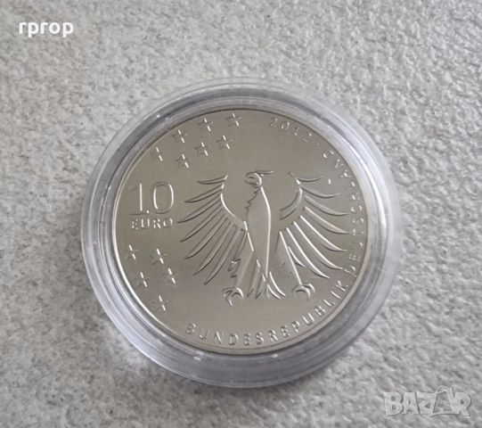 Германия.10 евро.
2012 година. Мед никел .UNC. 5 бройки., снимка 5 - Нумизматика и бонистика - 32512995