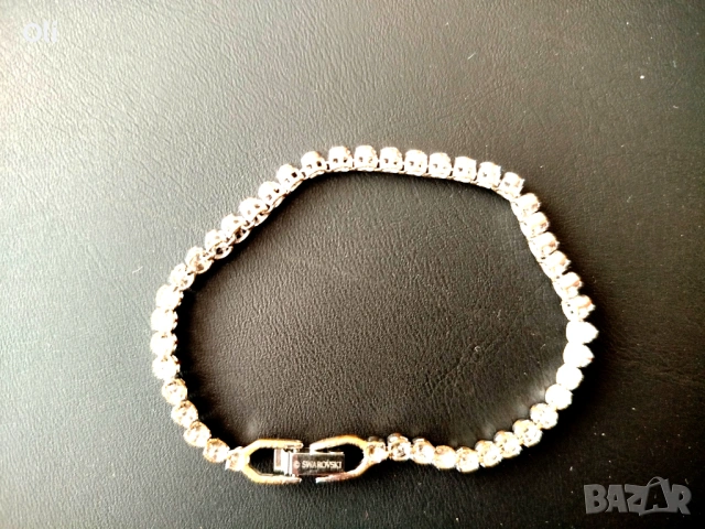 Оргинална сребърна гривна сваровски / svarovski, снимка 3 - Гривни - 53815199