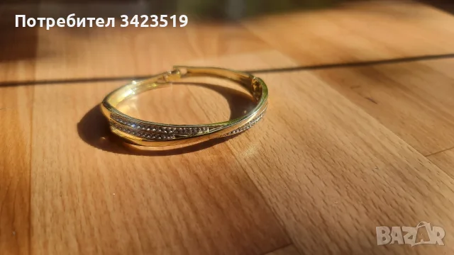 Дамска гривна позлатена 9к, снимка 6 - Гривни - 56344553