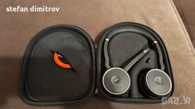 Jabra Evolve 75 UC Duo слушалки хедсет, черен 