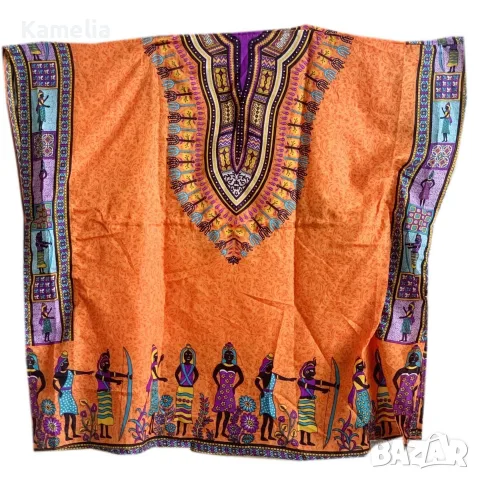 Плажен кафтан, туника с африкански мотиви, L, XL, XXL размер , снимка 2 - Туники - 56162415