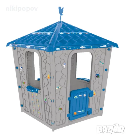 PILSAN Каменна къща сив/син ДЕТСКА, снимка 1