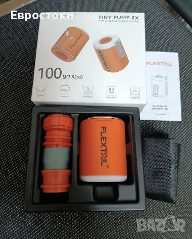 Преносима въздушна помпа FLEXTAILGEAR Tiny Pump 2X, акумулаторна електрическа, снимка 8 - Други - 50812996
