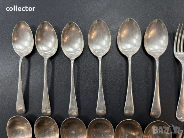 Комплект прибори за хранене / дебело посребрени. №7873, снимка 6 - Антикварни и старинни предмети - 53481409