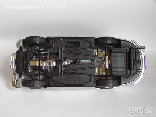 Bburago 1/24 Burago '54 Mercedes Benz 300 SL Бураго Мерцедес Бенц Made In Italy, снимка 7 - Коли, камиони, мотори, писти - 35841509