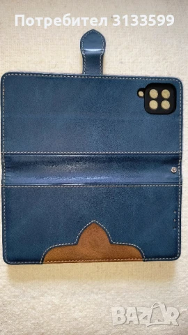 Нов кожен калъф за Samsung в синьо с магнитно закопчаване , снимка 6 - Калъфи, кейсове - 50712487